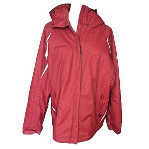 Columbia Sportsweart Red Winter Jacket Water Resistant  Fleece Line Womens Sz 1X